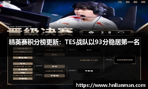 精英赛积分榜更新：TES战队以93分稳居第一名